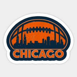 Chicago Football Skyline Sticker
